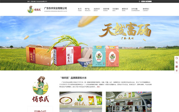 東農(nóng)米業(yè)企業(yè)網(wǎng)站建設(shè)定制開(kāi)發(fā)設(shè)計(jì)案例
